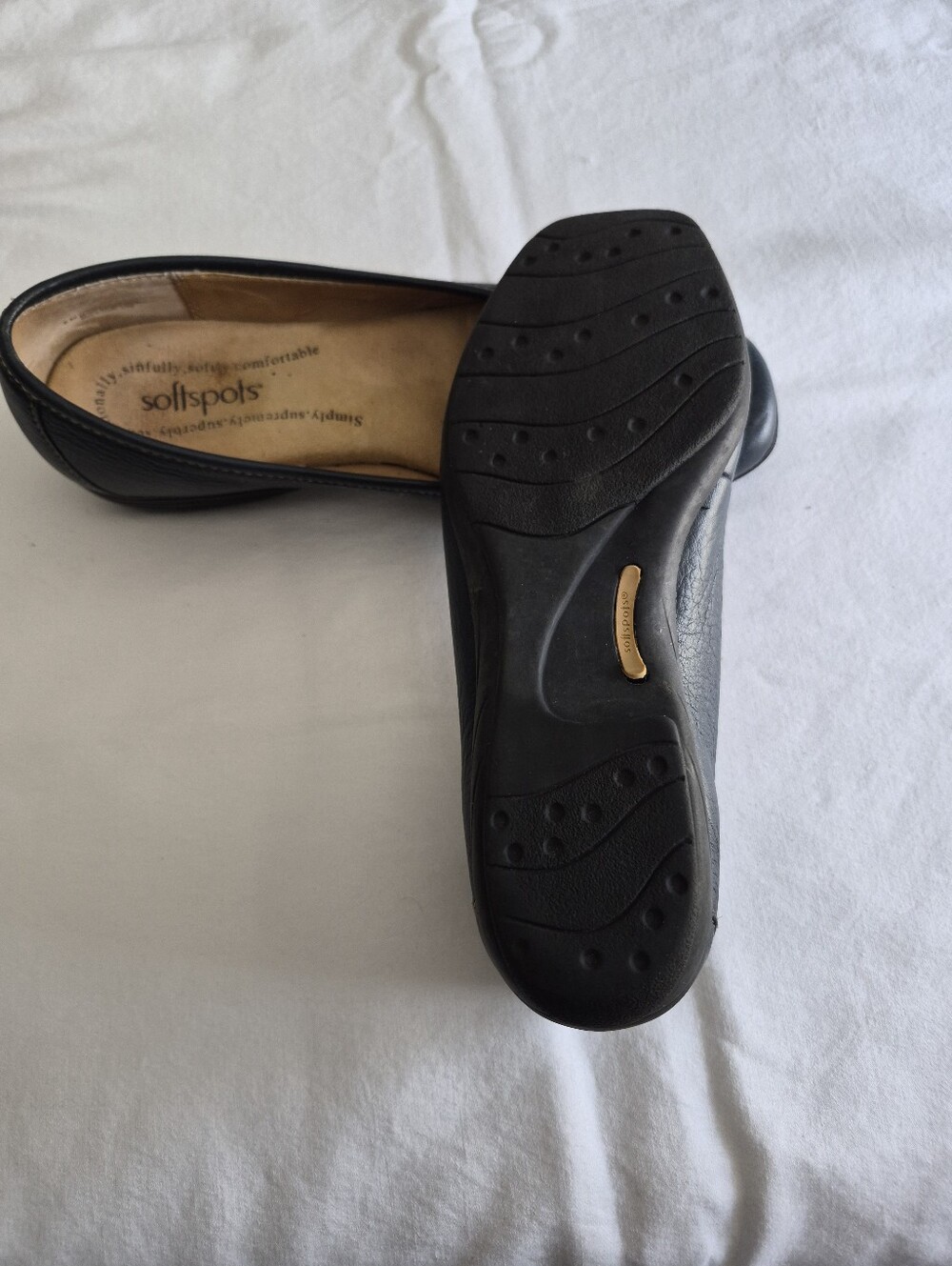 Softspots Navy Slip-On Comfort Flats